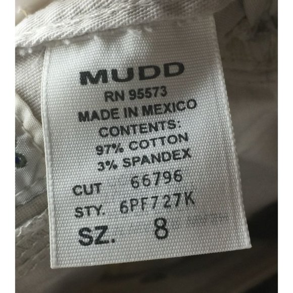 MUDD Girl's Size 8 Pants with Green Cloth Belt New with tags - Picture 8 of 11